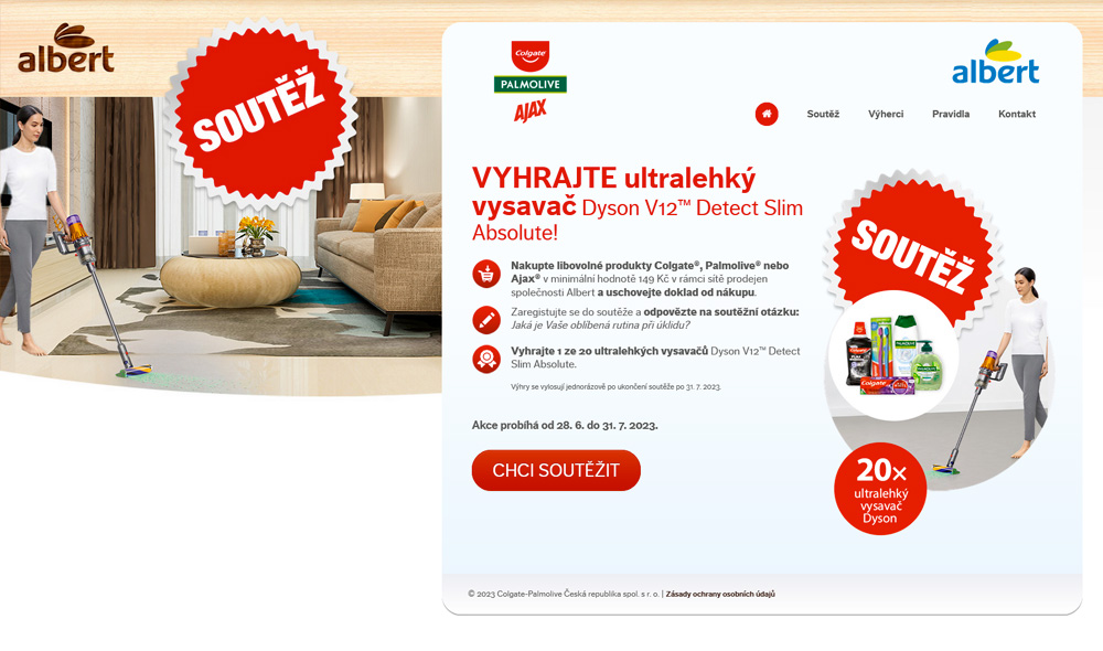 VYHRAJTE ultralehký vysavač Dyson V12™ Detect Slim Absolute!