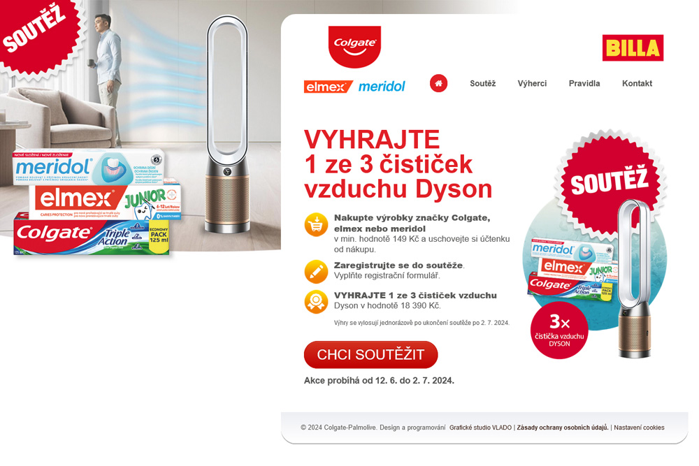 Vyhrajte čističku vzduchu značky Dyson
